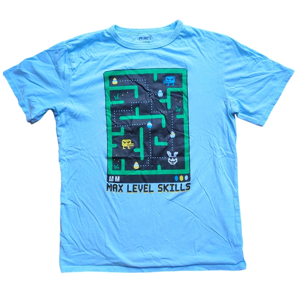Childrens Place Gamer Graphic T-Shirt, Boys XXL 18, 100% Cotton, Video Game